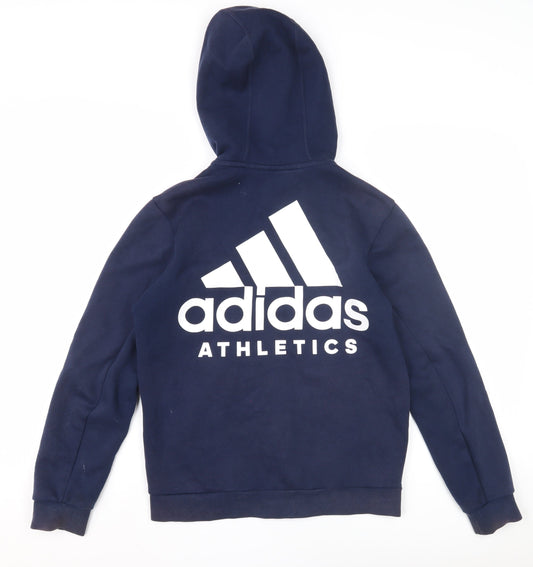 Adidas Boys Navy Full Zip Hoodie 11-12 Years