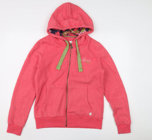 Weird Fish Women's Pink Full Zip Hoodie Size 10