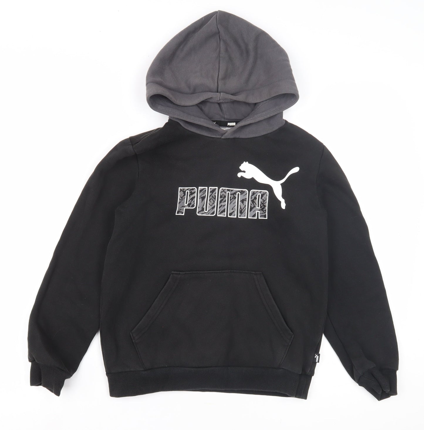 Puma Boys Black Pullover Hoodie - 11-12 Years