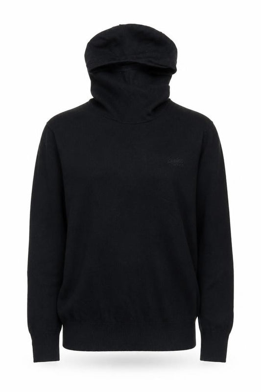 Unisex Adultss UK M Regular Superdry Black Pullover Tight-Knit