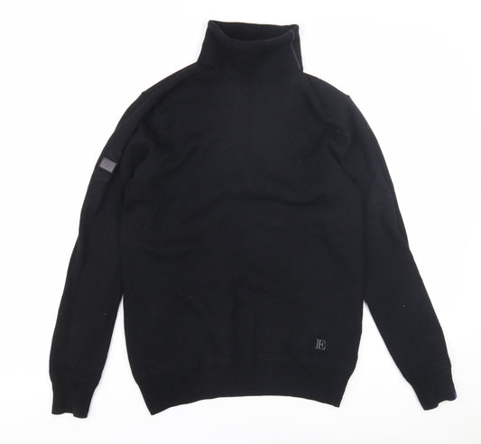 Superdry Unisex Black Roll Neck Pullover Jumper M