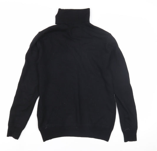 Superdry Unisex Black Roll Neck Pullover Jumper M