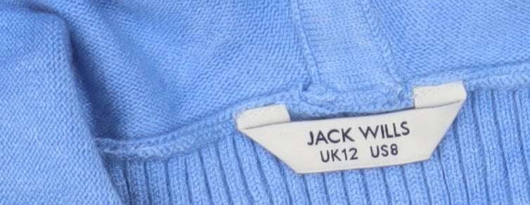Jack Wills Women's Blue Hoodie Size 12 Regular Fit