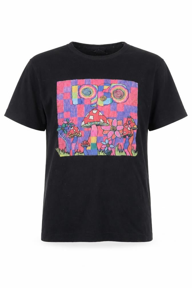 Turban Outfitters Unisex Kids Black Graphic T-Shirt S