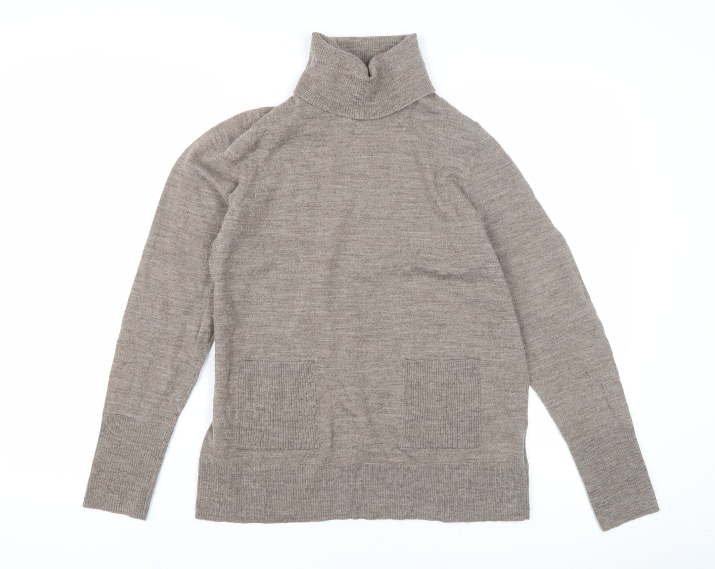 Paul Costelloe Women's Beige Roll Neck Jumper L
