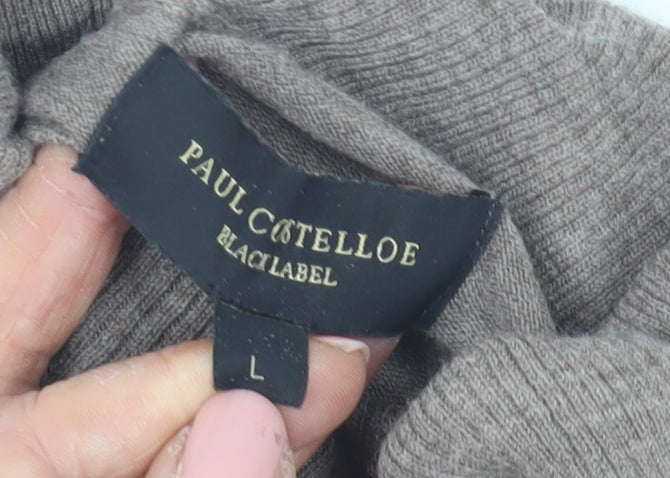 Paul Costelloe Women's Beige Roll Neck Jumper L