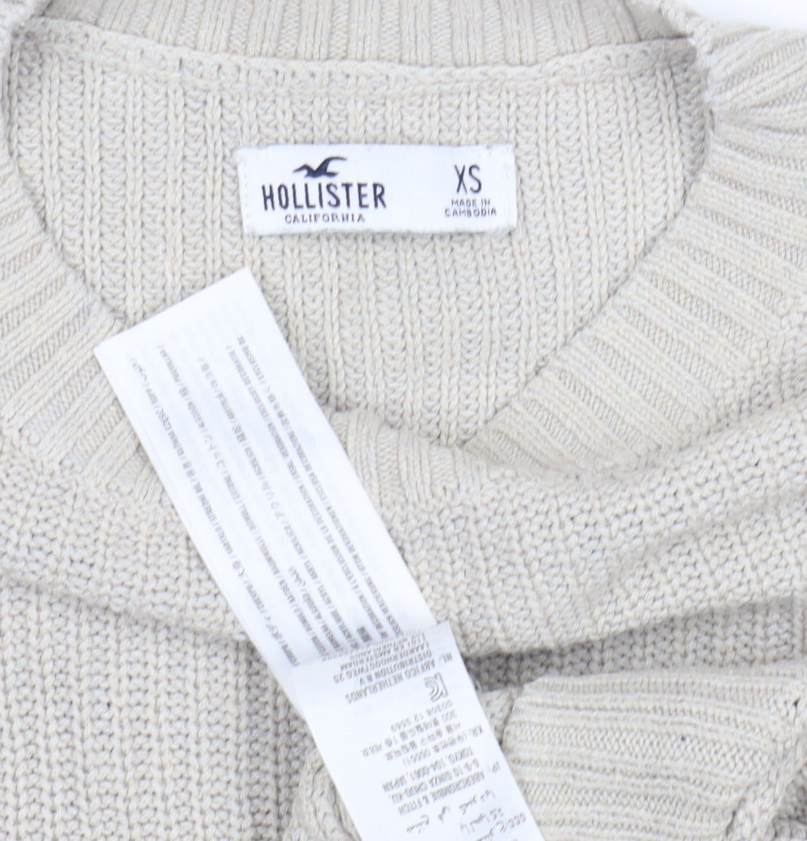 Hollister Women's Beige XS Pullover Knit Jumper