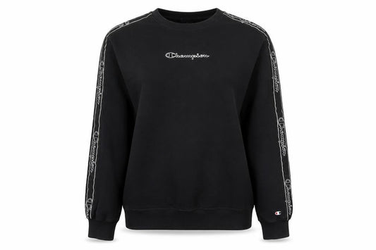 Champion Womens Black Logo Sweatshirt L - Casual & Comfy