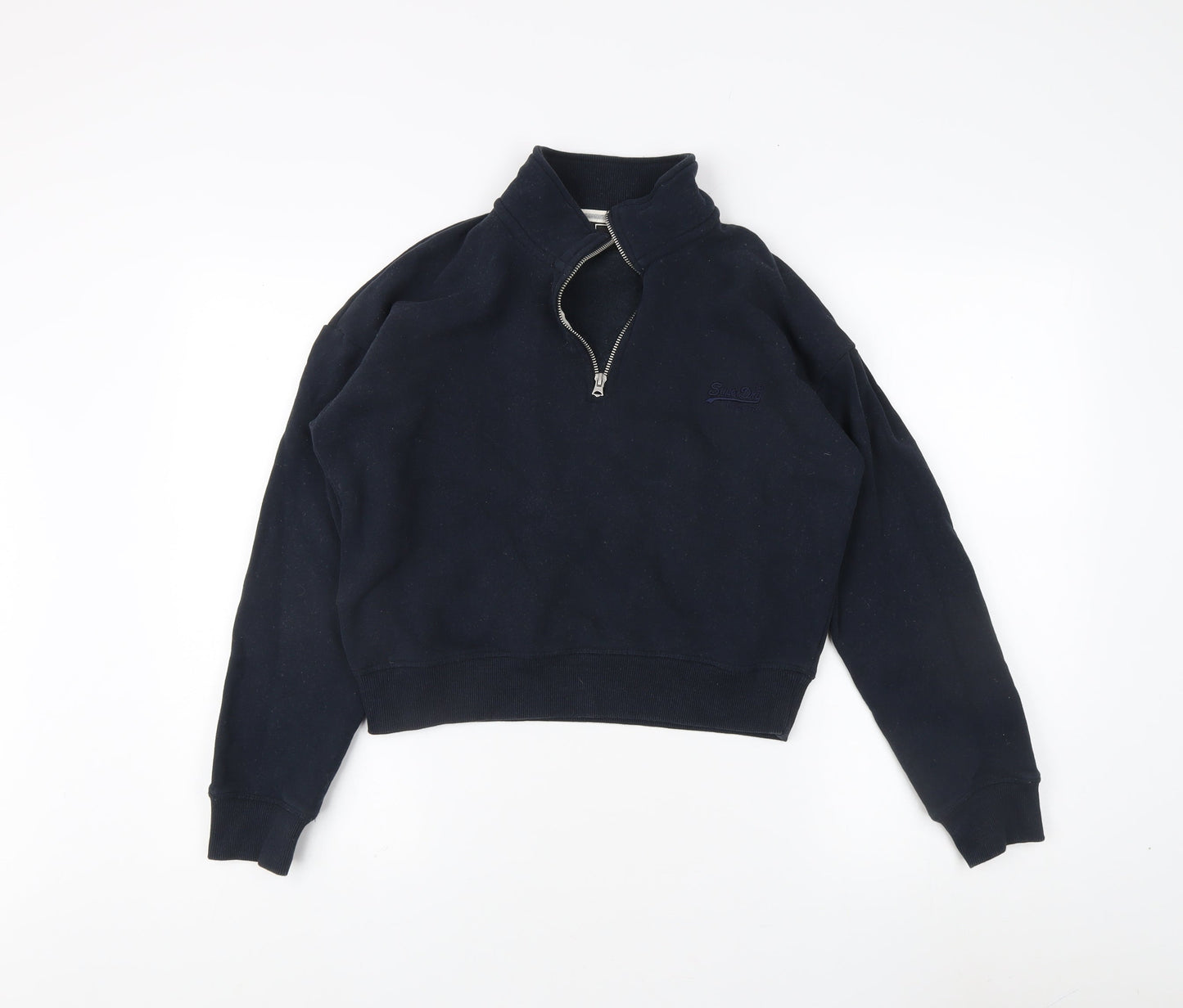 Superdry Black 1/4 Zip Sweatshirt, S, Unisex