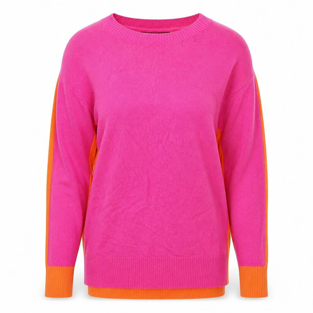 Front view of Long Tall Sally Women's Pink jumper, size S