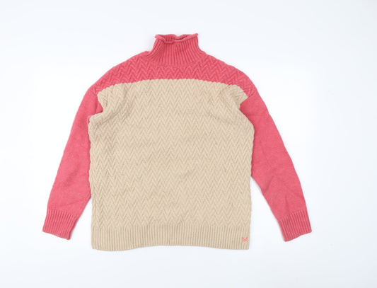 Crew Clothing Women's Multicoloured Cable-Knit Jumper