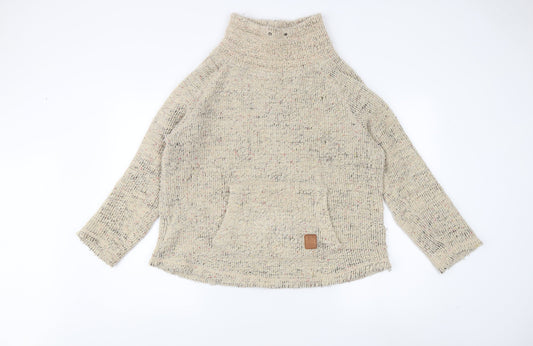 Weird Fish Women’s Beige Knit Pullover Sweatshirt Size 14