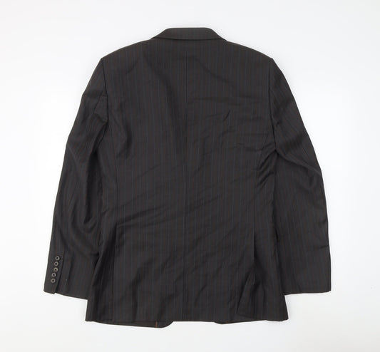 Next Men's Grey Wool Blazer 38R Single-Breasted