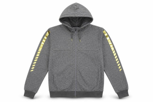 Alex Jones London Men's Grey Full Zip Hoodie, Size S