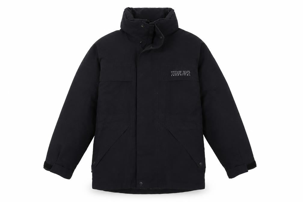 TOG24 Boys Black Parka Jacket, Age 9-10, Winter Outdoor