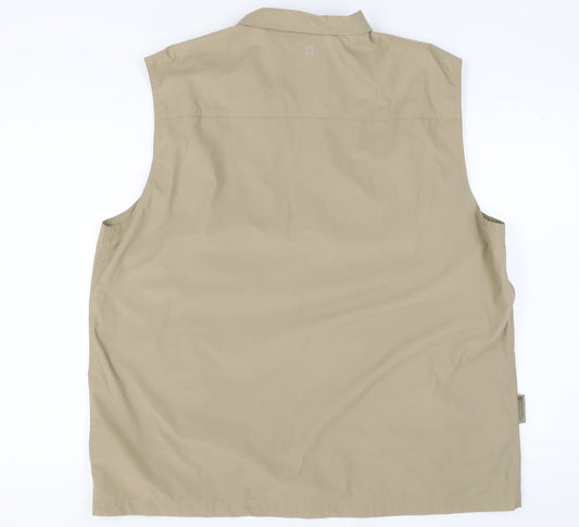 Mountain Warehouse Men's Beige 2XL Waistcoat Outdoor Casual