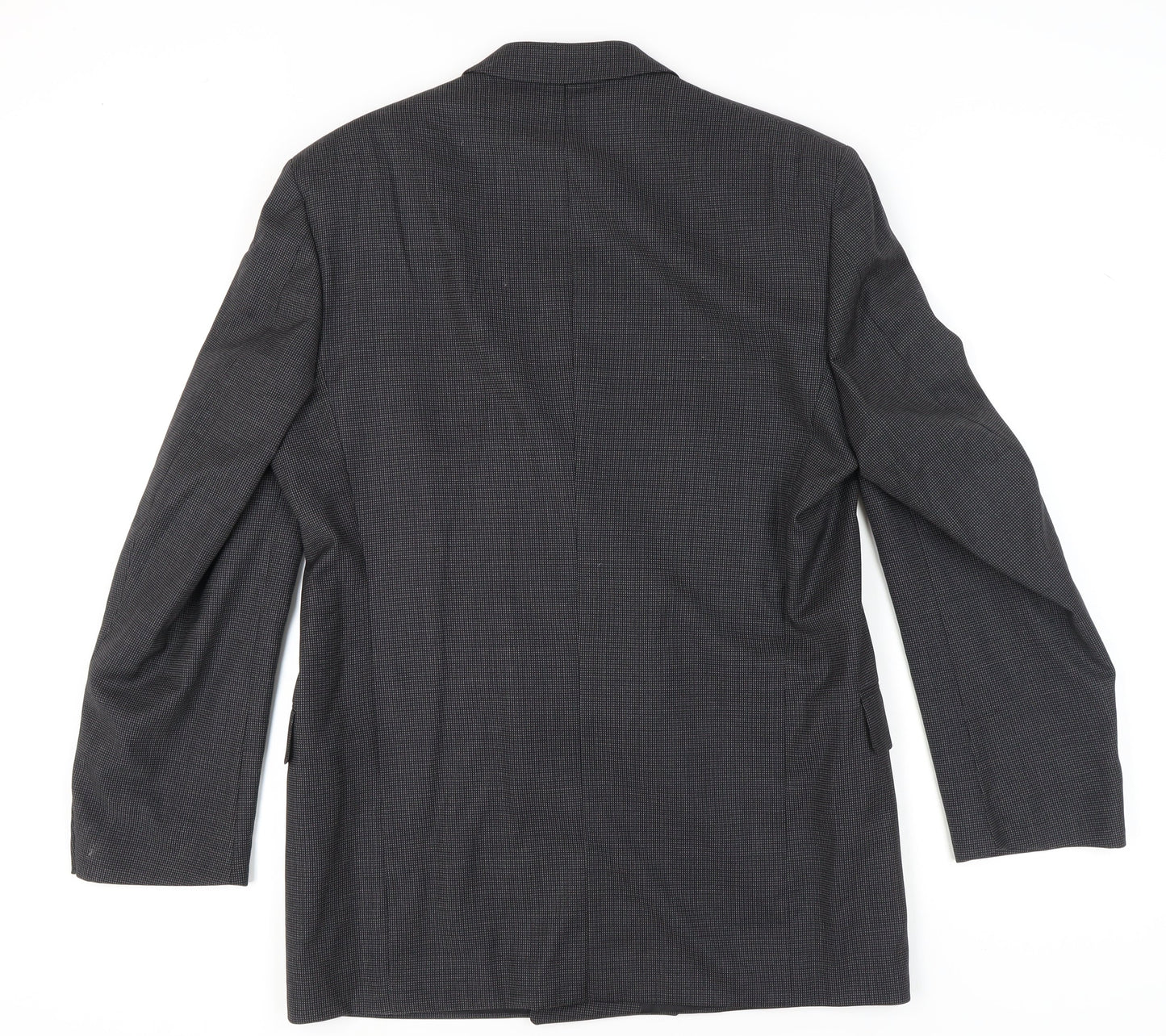 Jaeger Men's Grey Double-Breasted Blazer 52L