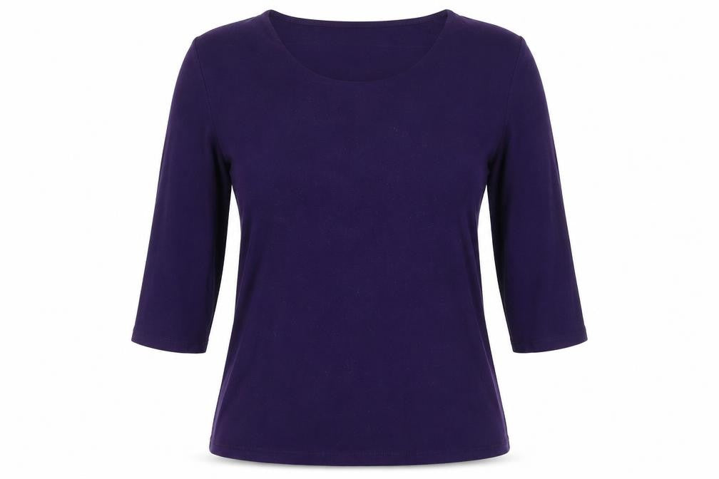 Womens UK Size S Windsmoor Purple Viscose Blend T-Shirt