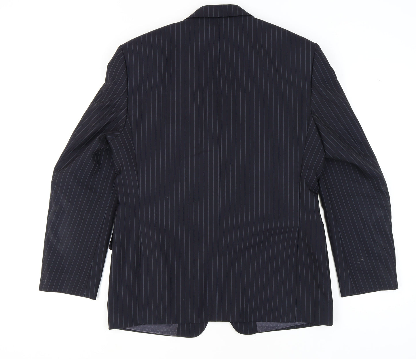 Marks and Spencer Men's Blue Striped Blazer 40R