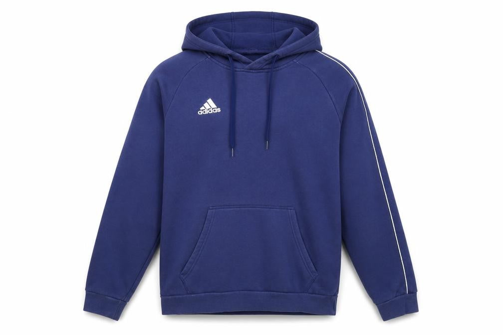 Mens UK M Regular adidas Blue Pullover Hoodie