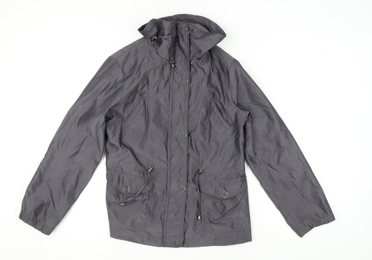 Debenhams Grey Parka Jacket Women Size 12 Hooded