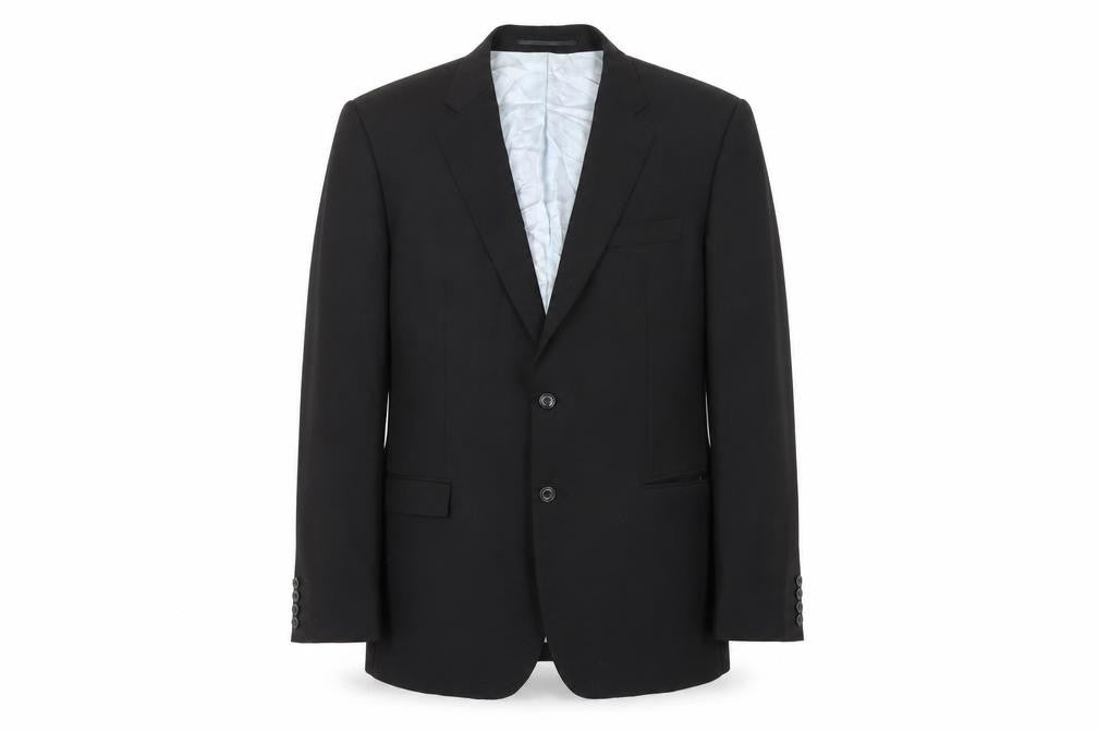 Mens 44 Chest Regular Magee Black Two-Button Blazer
