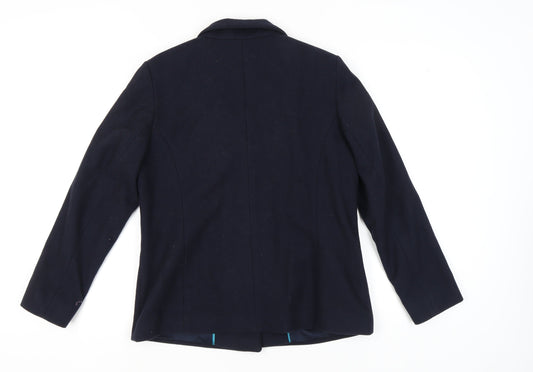 Eastex Women's Blue Wool Blend Blazer UK Size 12