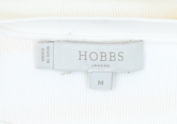 Hobbs Women's White M Striped Pullover Jumper