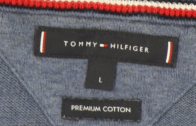 Tommy Hilfiger Men's Blue Crew Neck Jumper L