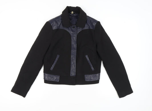 Topshop Women’s Black Biker Jacket Size 10
