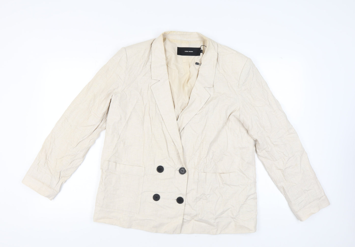 Vero Moda Women's Beige Blazer Size 18 Double-Breasted