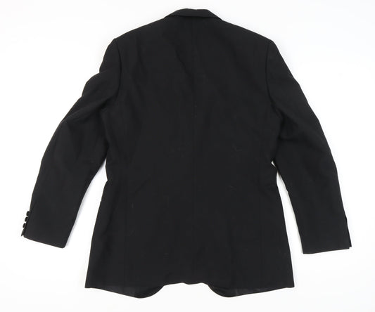 St Michael Men's Black Blazer M Classic Formal Jacket