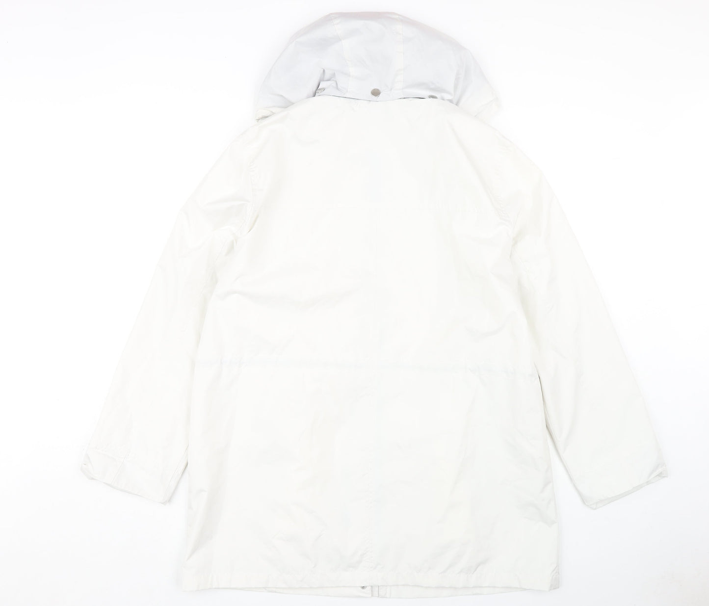 Finesse Women's White Parka Jacket, Size 16, Hooded