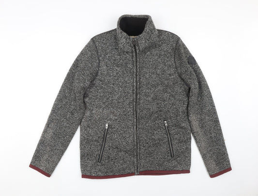 Hollister Men's Grey Jacket, S, Stand-Up Collar, Casual