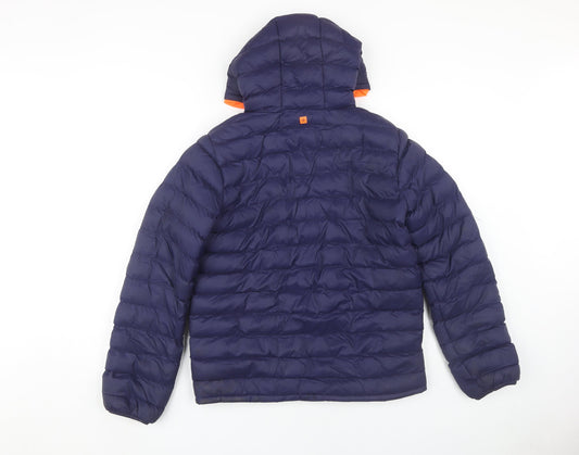 Mountain Warehouse Boys Blue Puffer Jacket 13 Yrs with Hood