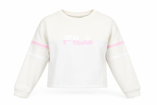 Womens UK L Regular FILA White Pullover Sweatshirt