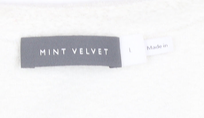 Mint Velvet Ivory Sleeveless Button-Up Vest Women's L