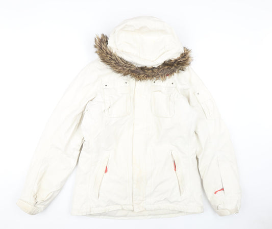 The North Face Women's White Parka Jacket M