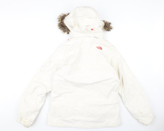 The North Face Women's White Parka Jacket M