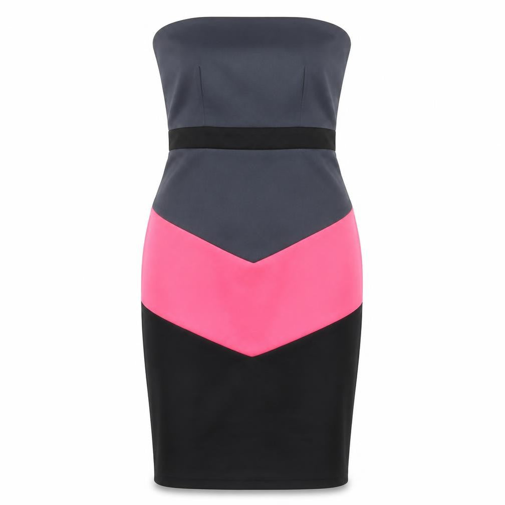 Paper Dolls Women Colourblock Strapless Dress Size 10