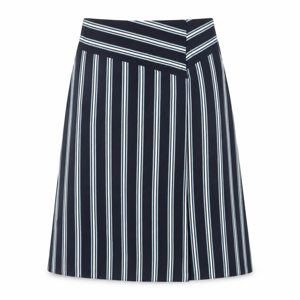 Marks and Spencer Women's Blue Striped Skirt, Size 14