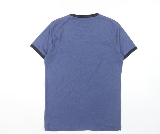 French Connection Men's Blue Crew Neck T-Shirt, M