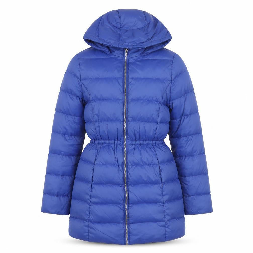 Front view of United Colors of Benetton girls’ blue puffer jacket xl