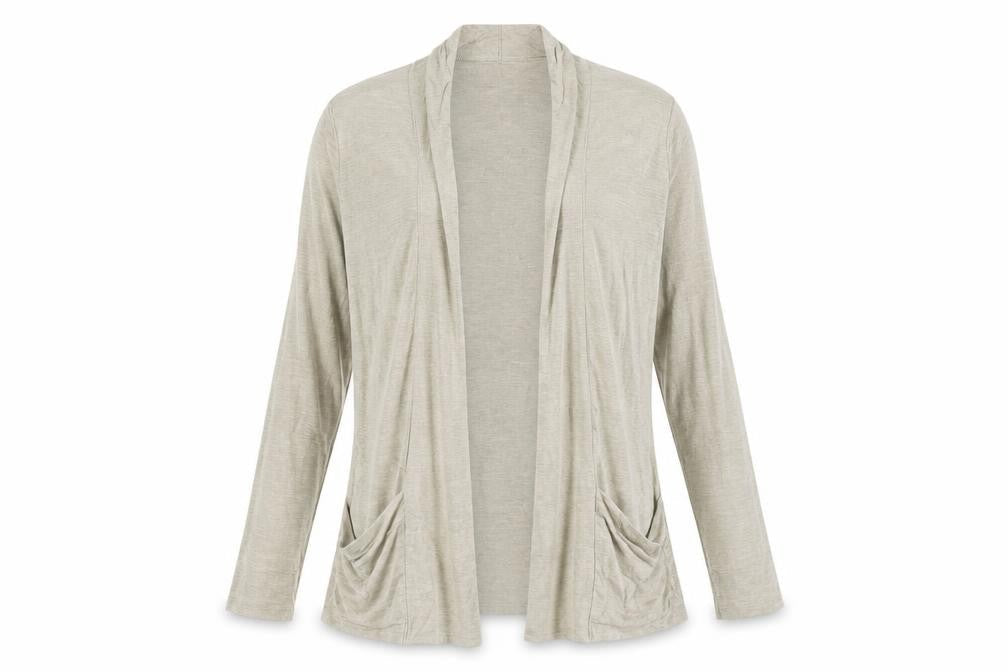 Dash Women's Beige Open Front Cardigan, Size 10, Lightweight