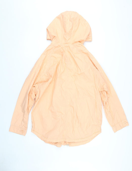 Monki Women’s Orange Anorak XS Jacket with Hood