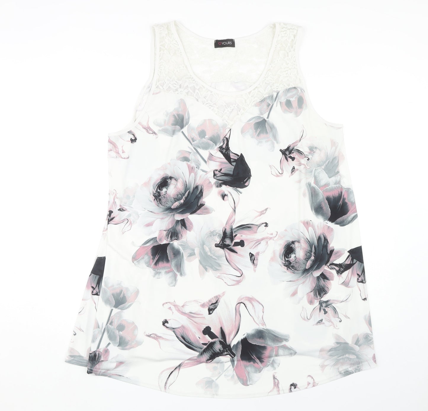 Yours Women's Plus Floral Lace Tank 22 Spring/Summer