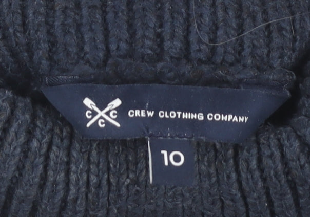 Crew Clothing Company Women's Blue Roll Neck Jumper