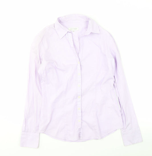 Austin Reed Women's Purple Button-Up Shirt Size 10