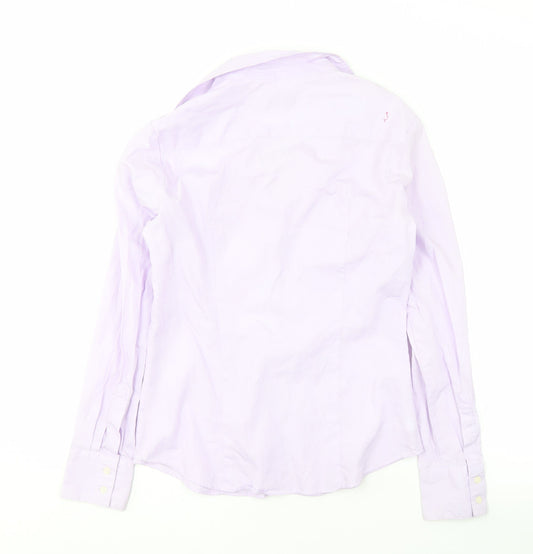 Austin Reed Women's Purple Button-Up Shirt Size 10