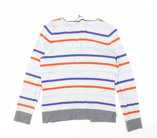 Laura Ashley Women's Multicoloured Henley Jumper - Size 12